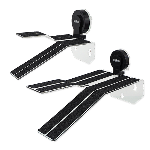 Acrylic landing for turtles, amphibians and reptiles

Non-slip finish ensures easy climbing out of the water

Designed for rest and heating up

Very strong and stable suction cup for glass

Easy to install and maintain