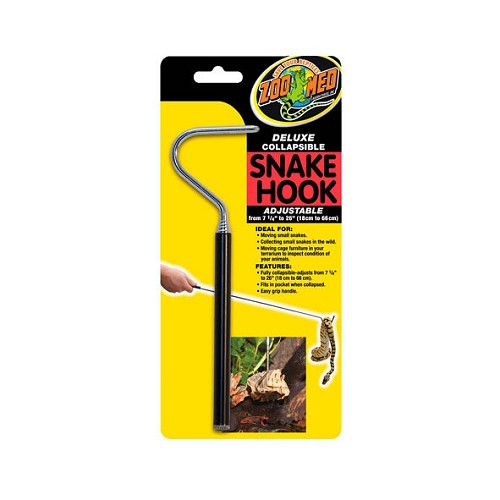 Ideal for moving small snakes, collecting small snakes in the wild, or moving cage furniture in your terrarium to inspect the condition of your animals.

- Adjustable from 7.25? to 26? (18 cm to 66 cm).
- Fully collapsible; easily fits in your pocket.
- Easy grip handle.
- Warning: Not for use with venomous reptiles.