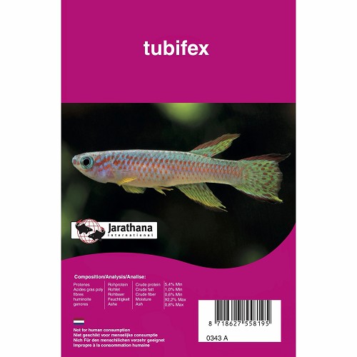 Tubifex frozen in blister pack