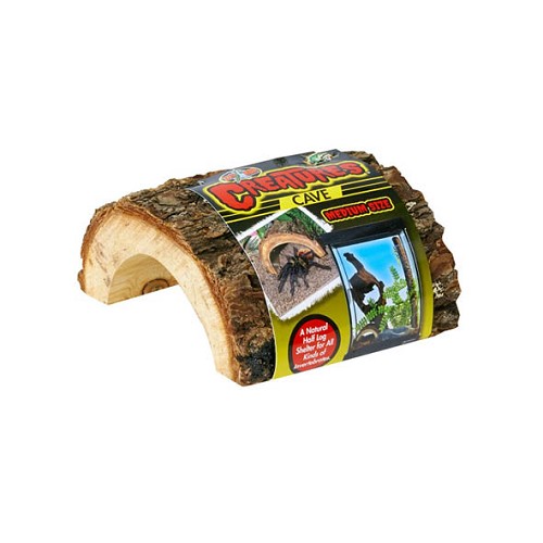 Creatures™ Cave is a natural half-log that brings some nature to your pet’s habitat while providing cover and promoting healthy climbing behaviors in scorpions, arachnids, and other invertebrates. Made from fir tree.