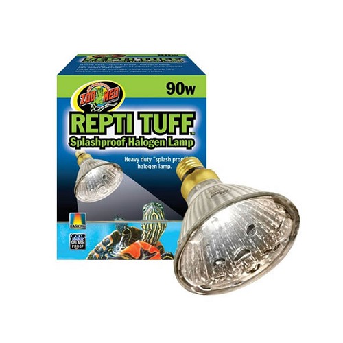 The Repti Tuff™ is a heavy duty, “splash-proof” halogen lamp. For use with all types of aquatic turtles and other aquatic terrarium pets. They are long-lasting and available in a variety of sizes.