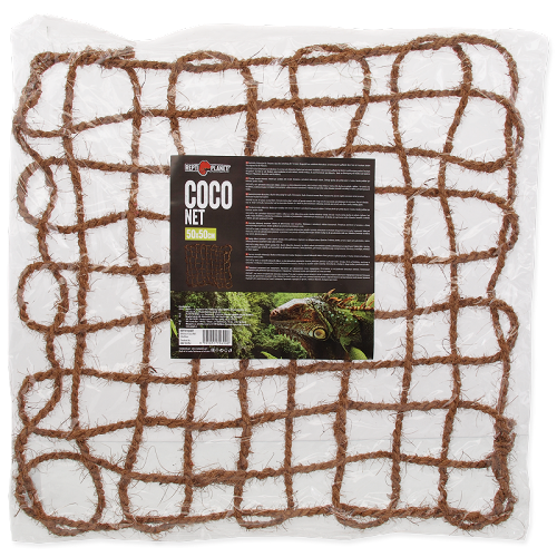 Natural terrarium decoration

Ideal for decorating the walls of terrariums

Made of natural coconut fibers

Increases the area for reptile movement in the terrarium

Ideal base for plant root system

COCO NET is a net of natural coconut fibers. Very decorative object, which will provide animals with a large area for movement and climbing in the terrarium. The net is flexibible, easy to install (vertically horizontally) and has decorative features. It is ideal for plant attachment (tillandsia, bromelia and orchid) and other, mostly climbing plants.